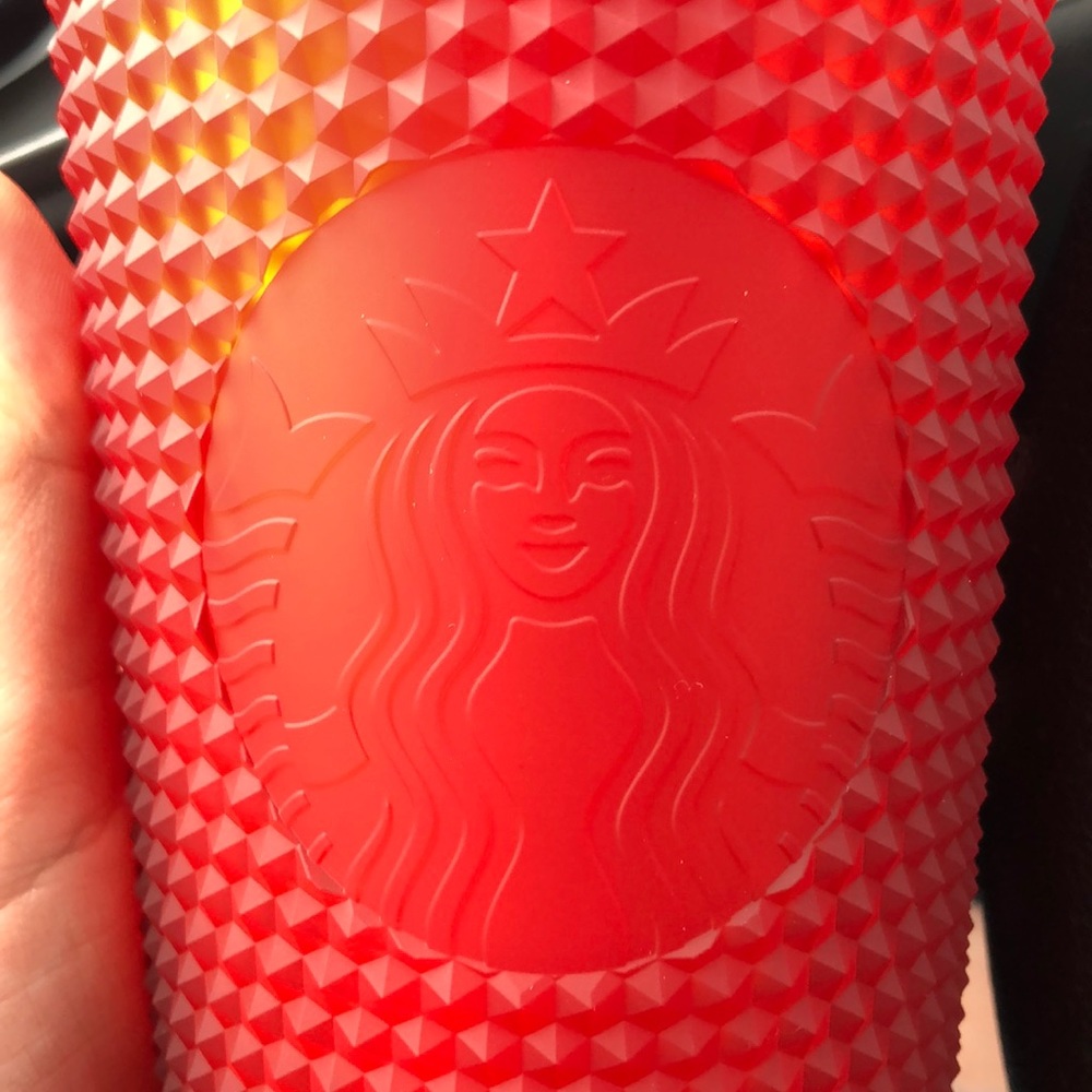 Starbucks red studded cold cup tumbler